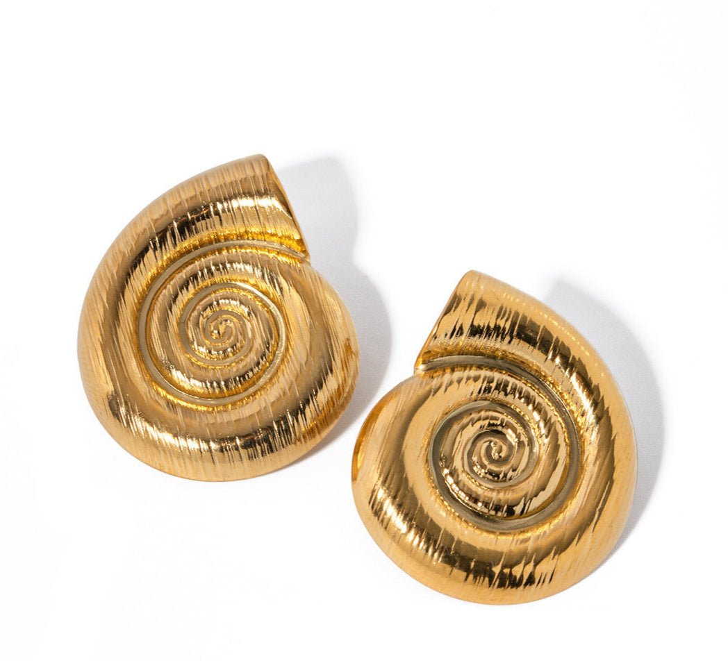 Spiral Gold Earrings - Joyaé